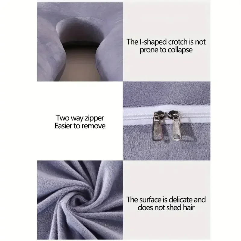 140/150CM Pregnant Maternity U-shaped Body Pillow Case Velvet Replacement Washable Cover Sleeping Support for Leg Pillow Cover 6