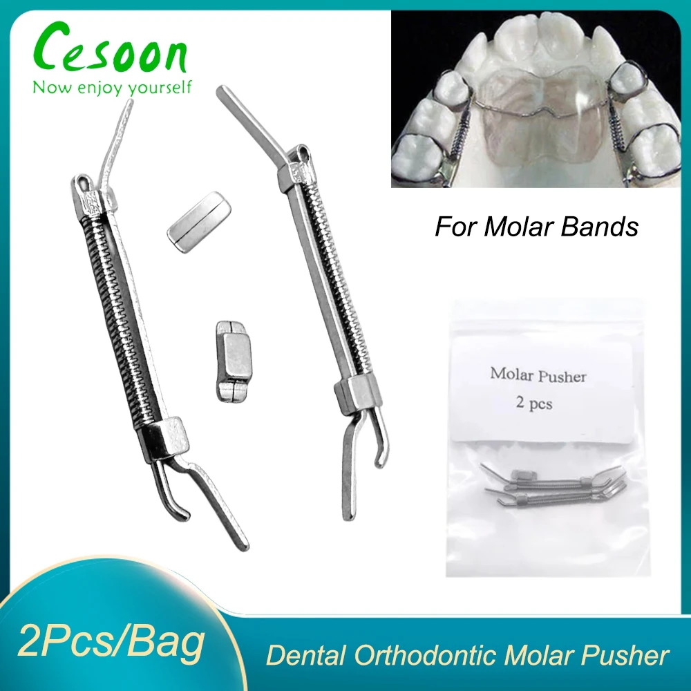 

Cesoon 2Pcs/Pack Dental Orthodontic Molar Pusher Posterior Expansion Spring Stainless Steel Arch Wire Dentist Ortho Materials