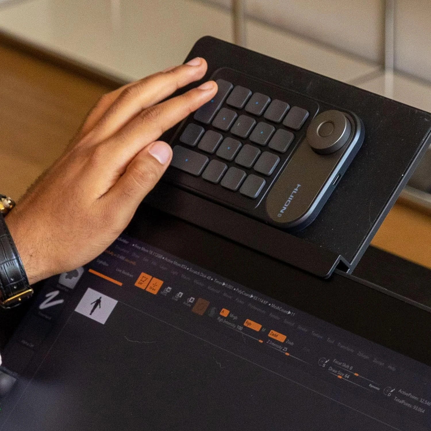 Huion-suporte de Teclado para Kamvas Pro 24 8.9x2.5 Polegada Fácil Instalação 4k Pro 27 - Imagem 6