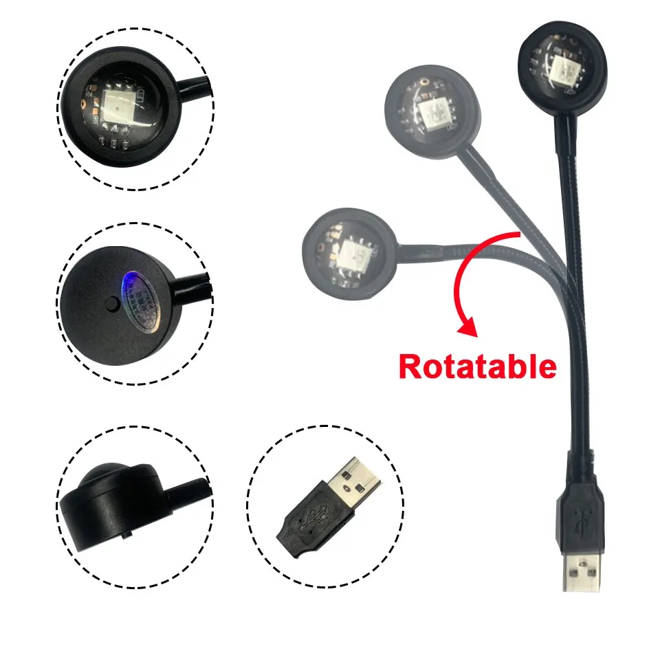 RGB USB غروب الشمس مصباح LED قوس قزح النيون ليلة كشاف ضوئي التصوير جدار جو الإضاءة لغرفة النوم ديكور غرفة المنزل هدية