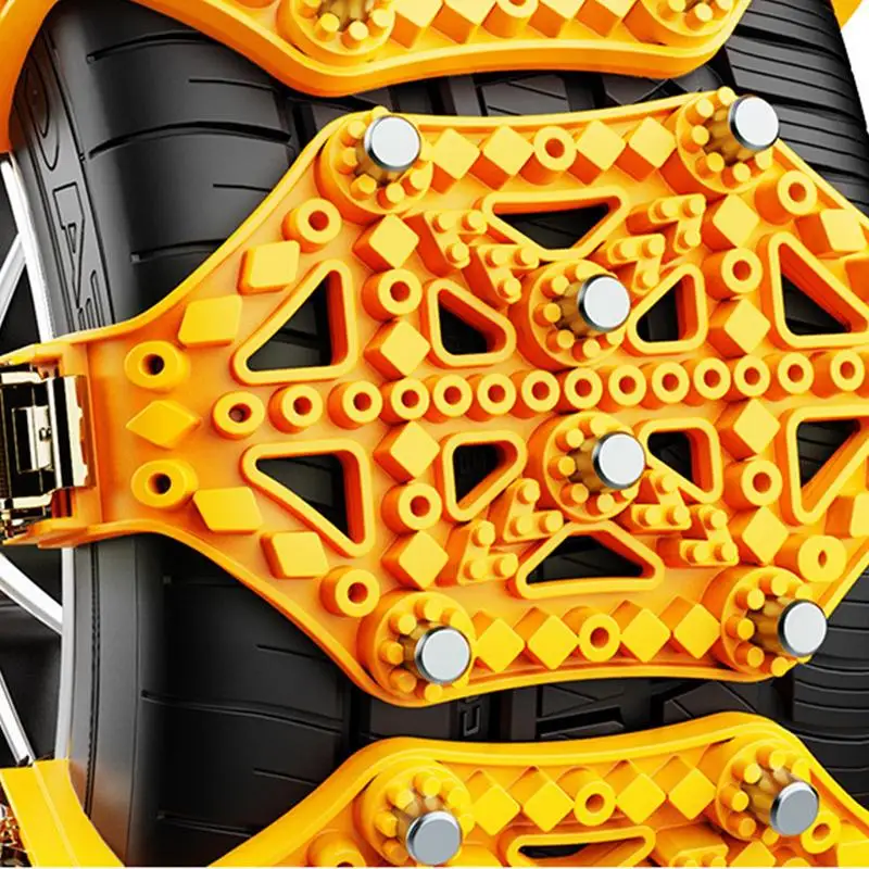 Snow Chains For Car Tires Car Tire Traction Chain Thickening Portable Chains Steel Plate Gear Design Anti Skid