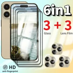 Premium 3 - Piece Tempered Glass Screen Protector Set with Lens Films - Tempered glass (iPhone 13 Pro Max)