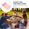 Roll/20pcs 180/200cm Disposable Tablecloth Plastic Thin Film Table Covers Dinner Cloth Table Decor 2
