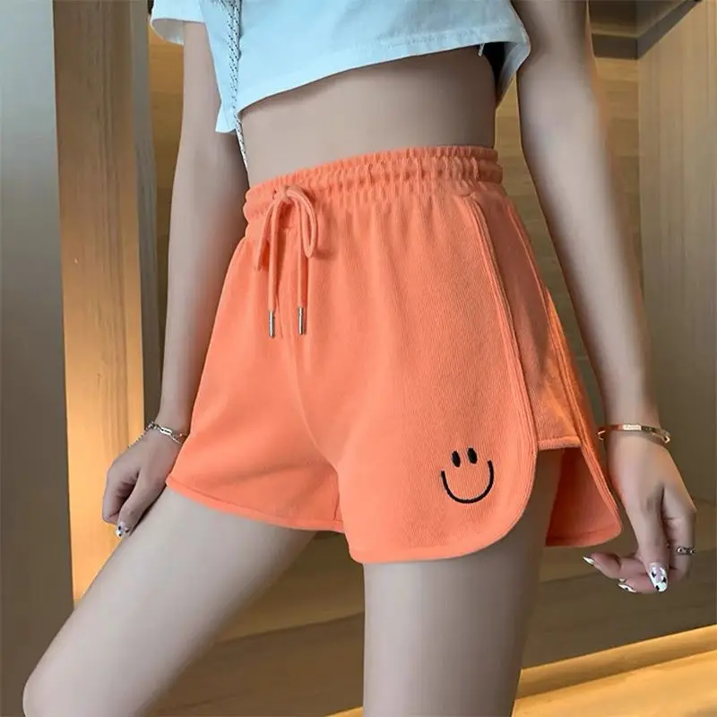 2024 New Sports Shorts for Women Wearing Summer Thin Casual Loose High Waisted Wide Leg Home Sleepwear Pants