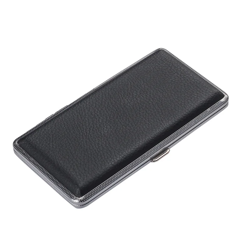120mm Leather cigarette case Metal iron cigarette case Cigarette accessories 5
