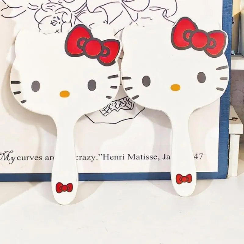 카와이 헬로 키티 손 거울 고양이 크리 에이 티브 휴대용 거울 장난감 귀여운 메이크업 거울 소녀 선물