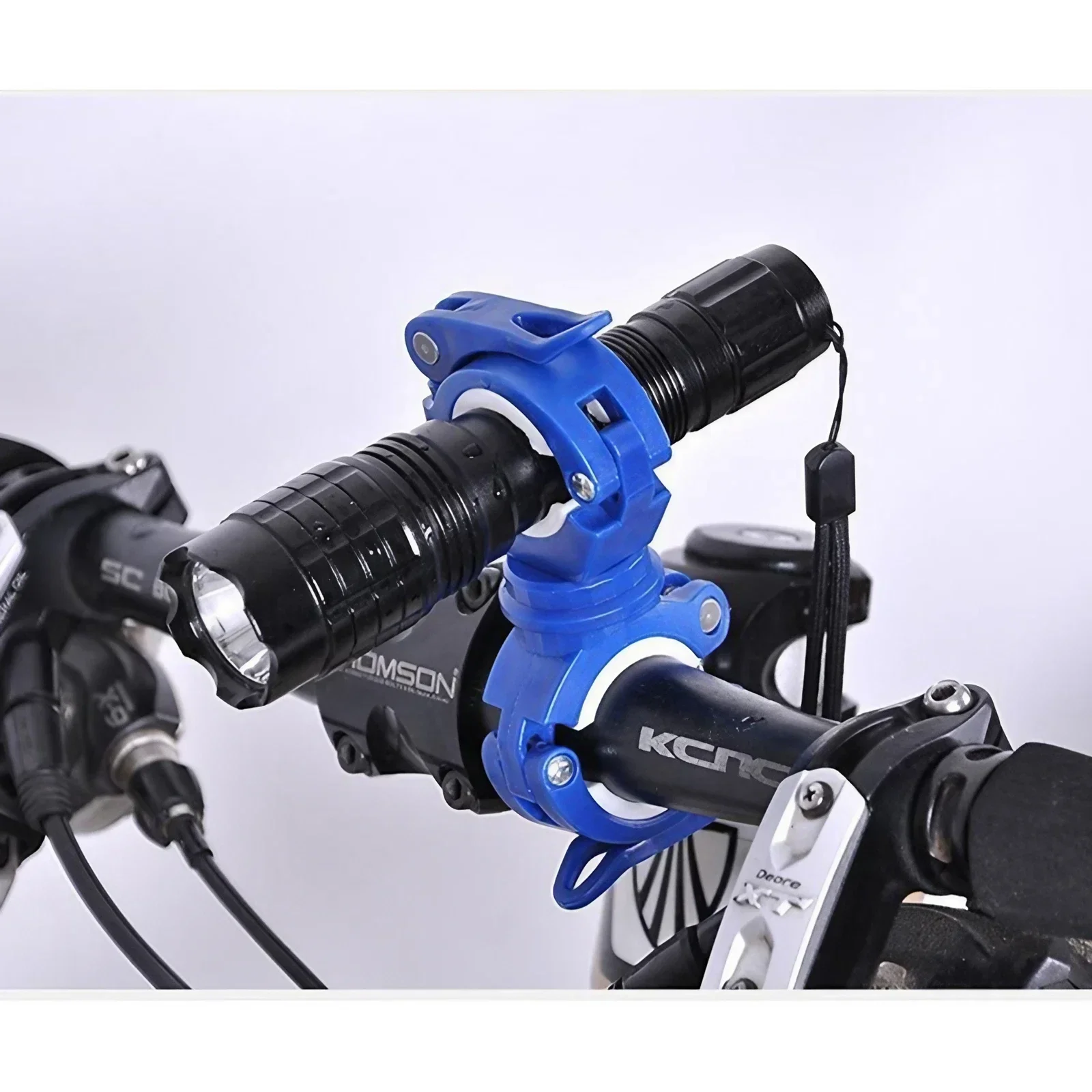 Description Picture 2 of item360 Rotating Bike Flashlight Clip Bicycle Light Holder Mount Bracket for Cycling Accessories Bike Parts Quick Release Fixing