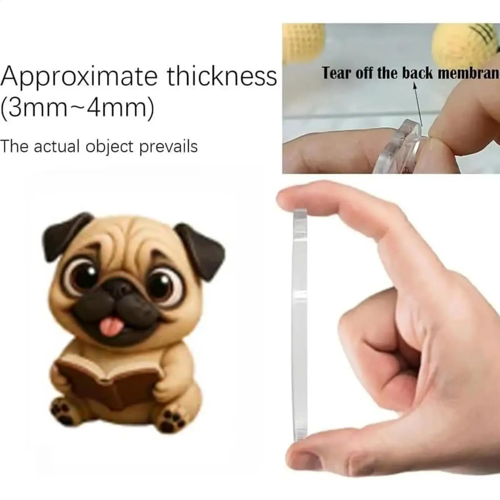 Pug Christmas Advent 2025 24 Days 2D Acrylic Dog Xmas Tree Decoration Pug Tree Ornament Countdown Calendar for Kids Adults Gifts