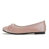 2023 Sweet Bowtie Shoes Woman Silk&Leather Patchwork Ballerinas Ladies Square Pig Nose Toe Mocasines Femmes Silver Flats Ballets 6