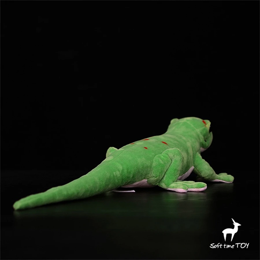 Giant Day Gecko High Fidelity Anime Cute House Lizard Plushie Phelsuma Plush Toys Lifelike Animals Simulation Stuffed Doll Toy 3