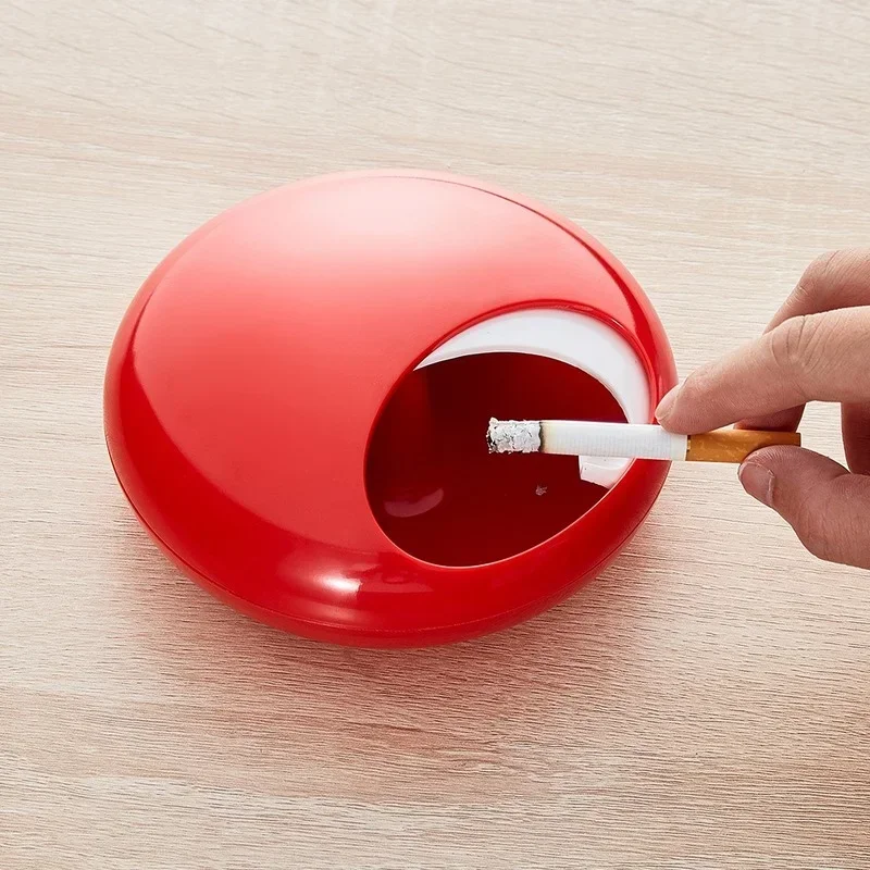Creative Portable Ashtray Outdoor Windproof Oval Model Living Room Study Office Desktop Decoration Accessories Gift Portable Ashtray