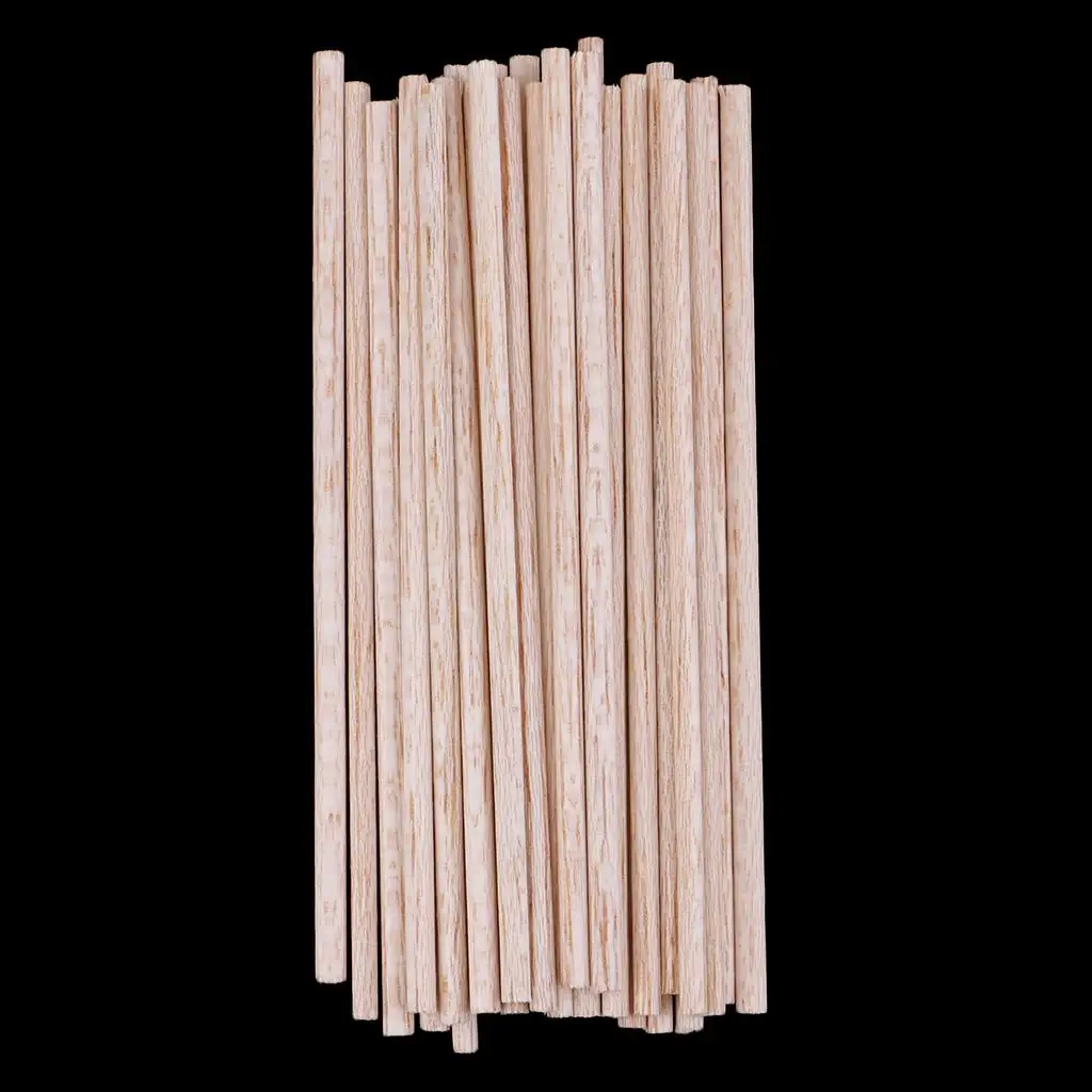 3 Sizes Balsa Wood Dowel Rods for Woodworking Modeling Craft - 75mm 30 Pieces