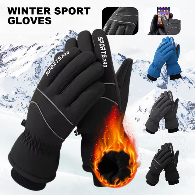 Gants de moto,Gants de cyclisme d'hiver Ski-vtt doigt complet