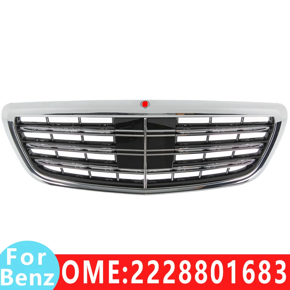 

Suitable for Mercedes Benz Grille middle net car front bumper grille W222 S400 S600 S500 MAYBACH A2228801683 A2228801702 9040