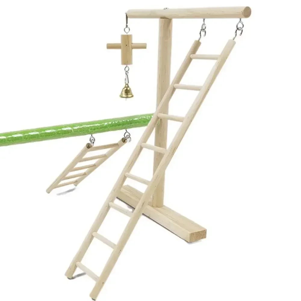 1PC Birds Toy Wooden Ladders Swing Scratcher Perch Climbing 3/4/5/6 Ladder Bird Cage Hamsters Parrot Toys Hanging Pet Supplies 6