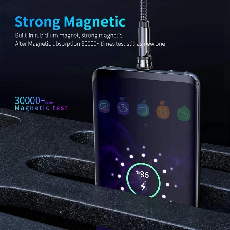 Magnetic 540-Degree Rotating Charging Cable