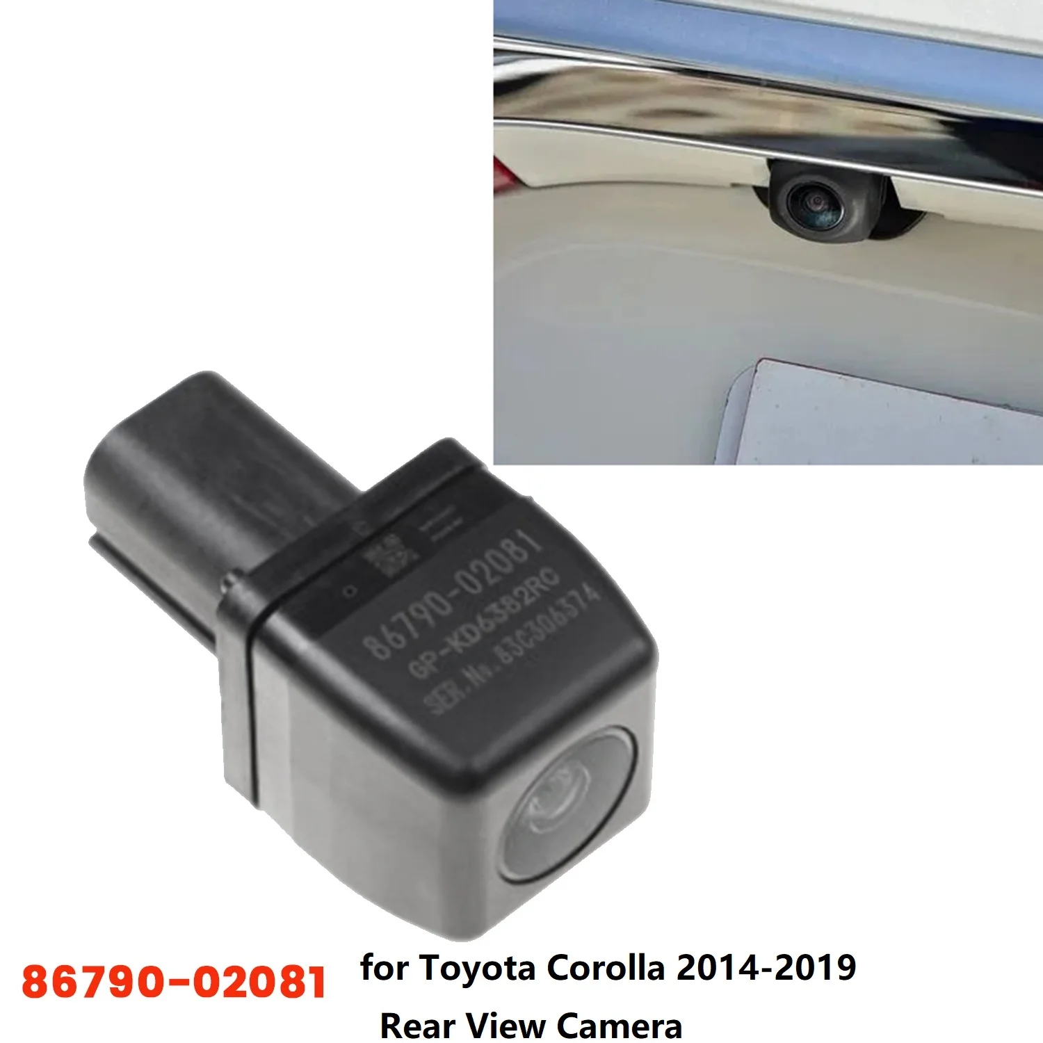 Car Backup Assist Rearview Camera 86790-02081 for Toyota Corolla 2014-PDC Park Back View Reversing Camera 8679002081WZJ