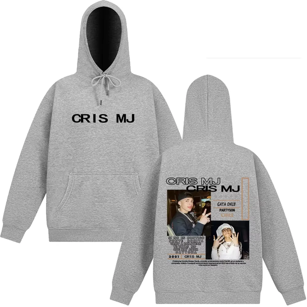 래퍼 크리스 MJ 투어 2026 앨범 그래픽 후디 남성 힙합 고딕 펑크 풀오버 스웨트셔츠 캐주얼 오버사이즈 후디 팬 선물