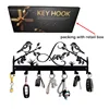 metal key holder wall hook organizer door entryway hallway kitchen wall decor rack 7 hooks Sweet couple love birds design hooks 1