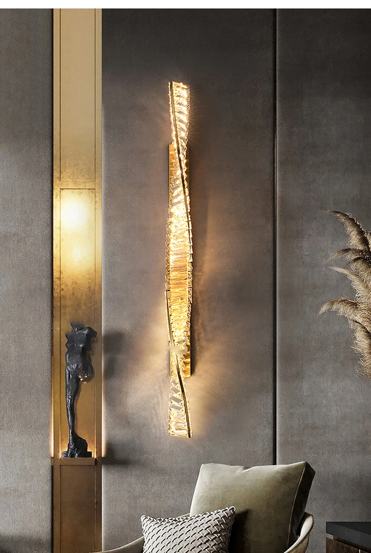 Icon Gold Linear Sconce - side view