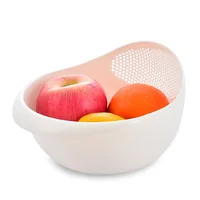 Rice Sieve Plastic Colander Kitchen Drain Basket with Handles Rice Bowl Strainer Strainer Basket Sink Drain Kitchen Tools 5