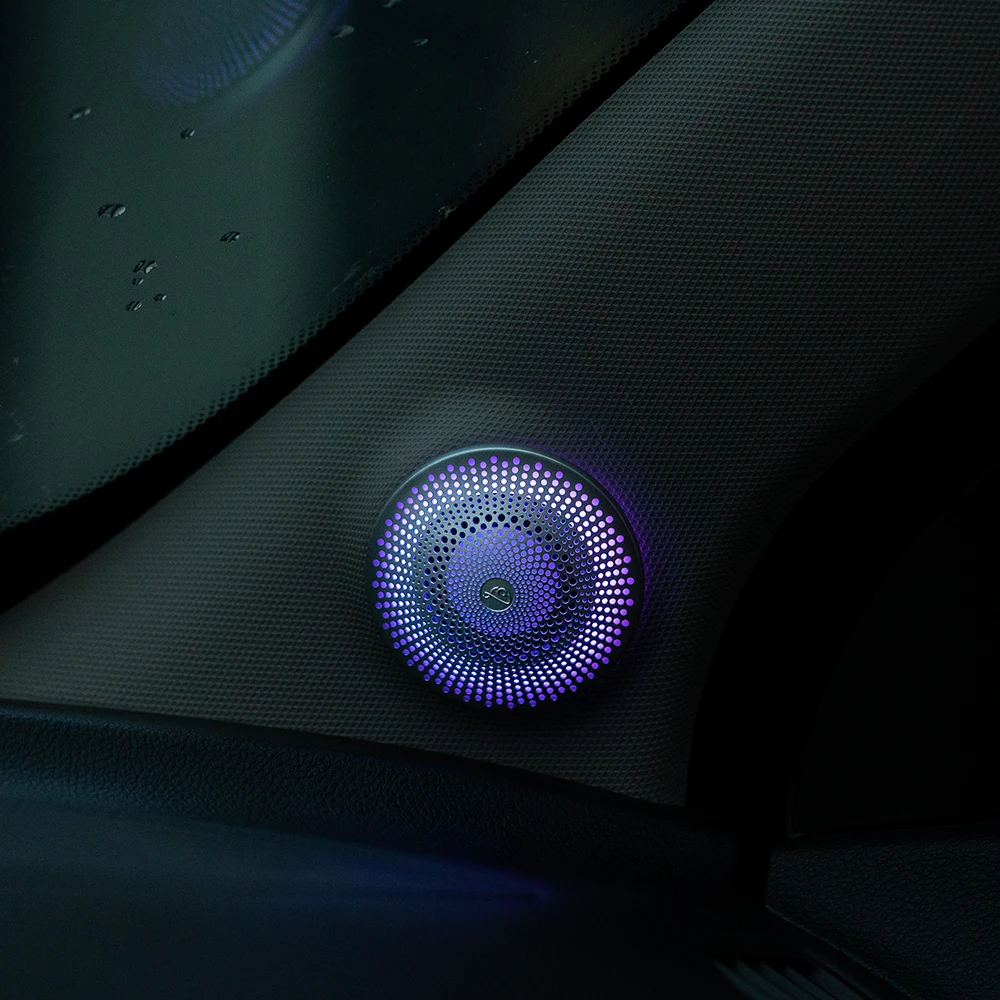 Dome Tweeter Speakers 2 Ambient Lights Car Tweeter 2 Inch Aluminum Alloy Ceramic Sound Film Stereo Pure 1 Pair