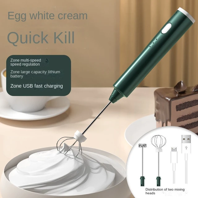 Electric Milk Frother Foam Maker Mixer Coffee Drink Frothing Wand Battery  Operated Portable Handheld Foamer High Egg Speed - AliExpress