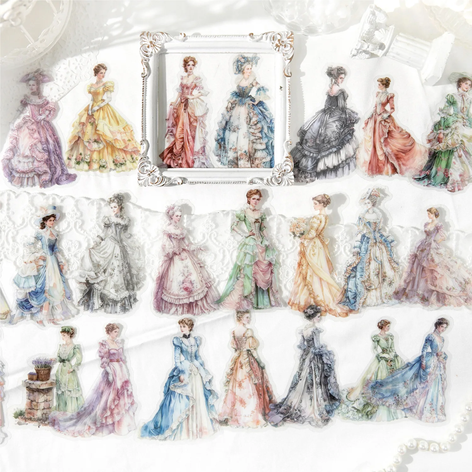 20pcs/1lot Kawaii 스크랩북 스티커 Chunfu 스커트 스크랩북 용품 플래너 장식 문구