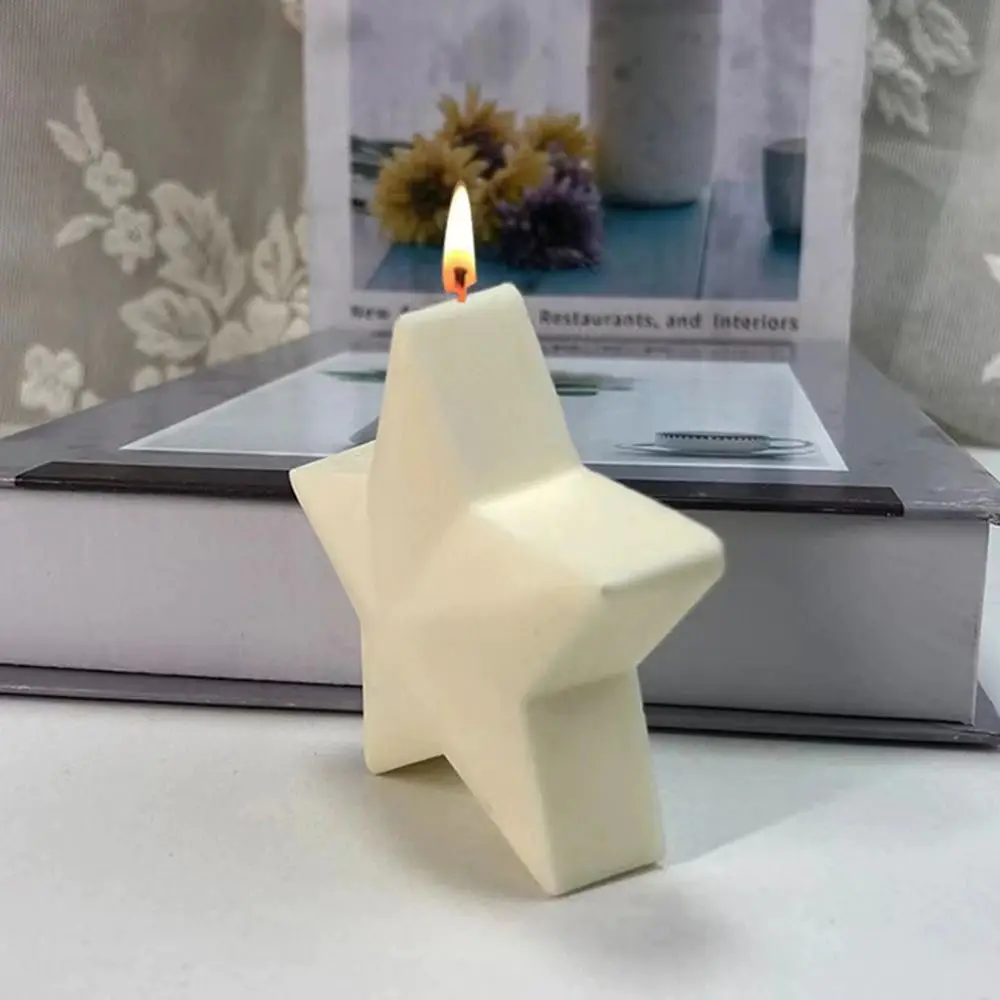 3d Five Pointed Star Candle Molds Pentagram Star Silicone Moulds Diy Cake Baking Mousse Silicone Mold Home Decoration silicone mold,cake mold,silicone candle mold,aromatherapy candle mold,silicone candle molds,candle mold,beeswax mold