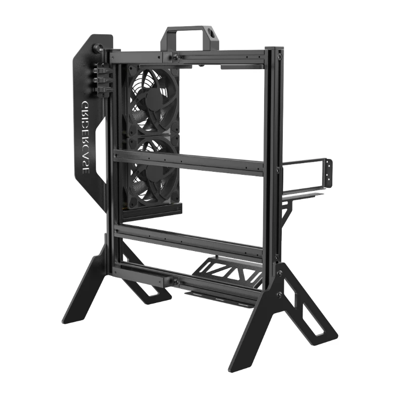 알파 V2.0 알루미늄 풀 오픈 프레임 케이스 - 게이밍 DIY PC용 수냉식 ATX/M-ATX/ITX 메인보드 지원