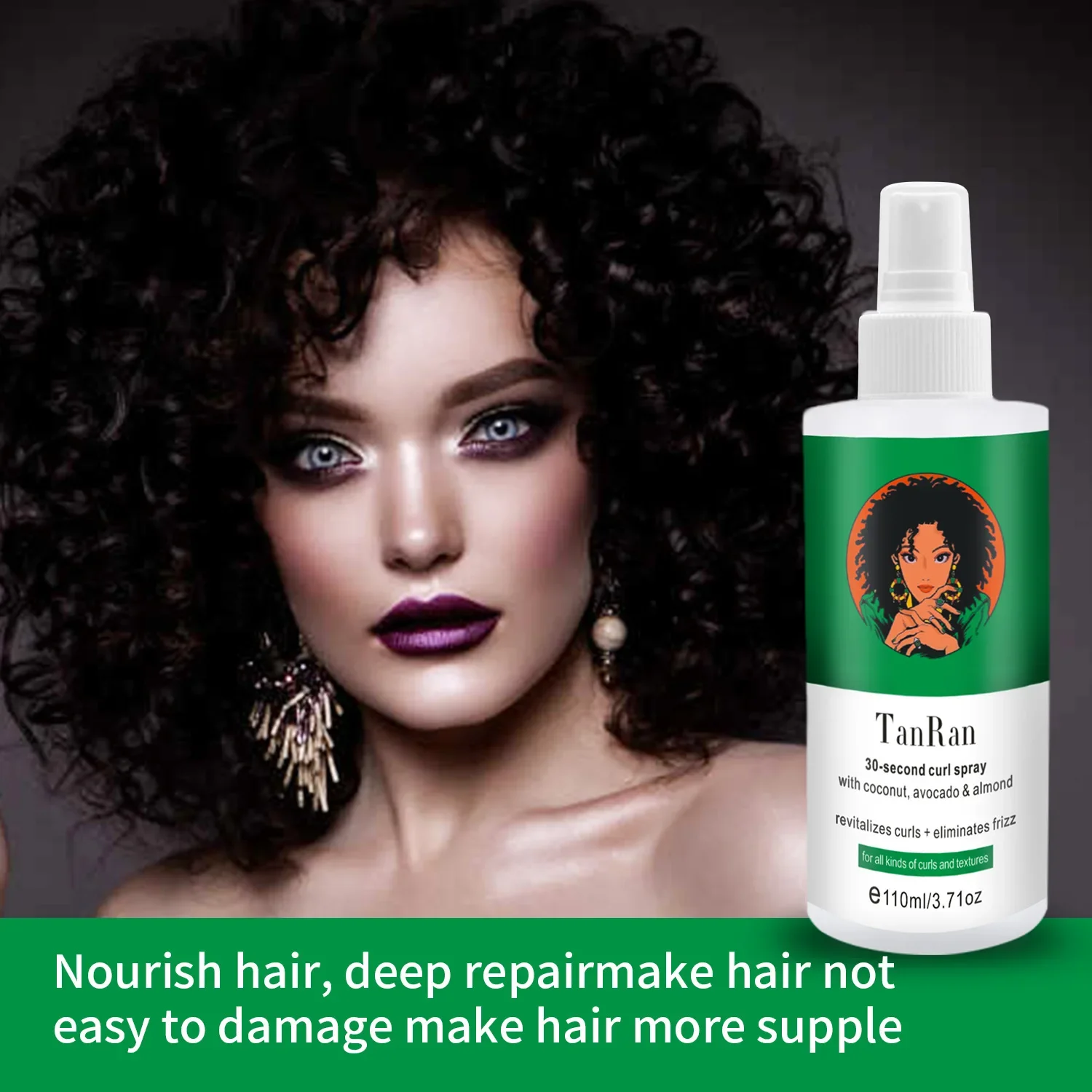 엘라스틴 여성용 컬링 헤어 케어, 보습, 푹신하고, 곱슬거림 방지, 지속되는 스타일링 에센스, 파마 후 크림 