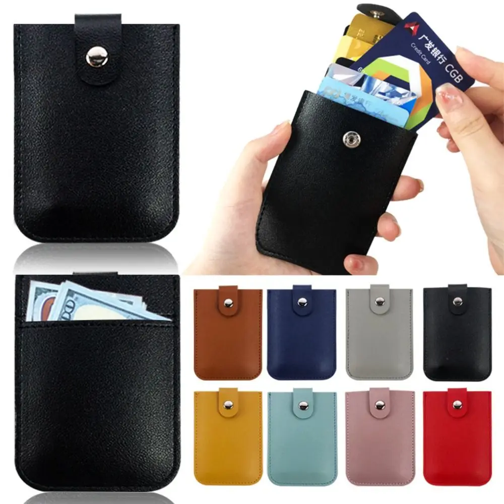 Laminated Concealed Pull-out Business Card Case 5 Card Pockets PU Leather Slim ID Holder Men Women Mini Wallets wallet card holder card holder credit card holder card wallet id card holder business card holder