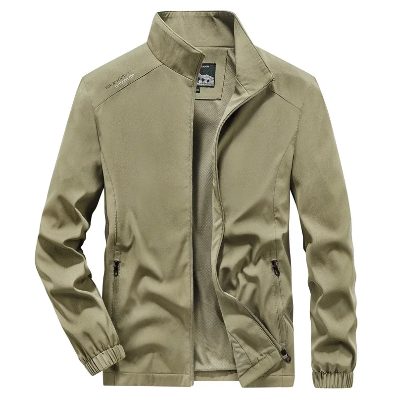 Men's Spring Autumn Lightweight Varsity Jacket Windbreaker Bomber Jacket Windproof Gym Sport Hiking Fishing Camping Coat Outwear 4