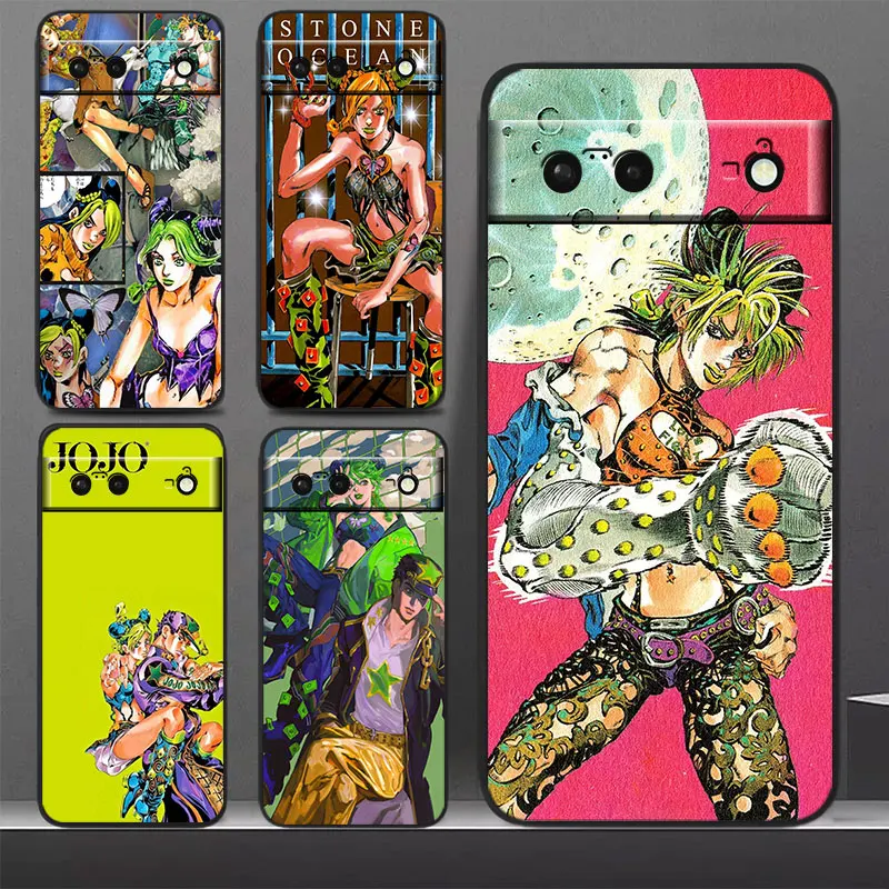 JOJO Jolyne Cujoh чехол для телефона для Google Pixel 7 Pro 6 Pro 6A 5A 5 4 4A XL 5G черный мягкий чехол Fundas Cover