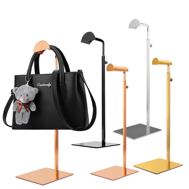 StainlessSteelHandbagDisplayRackBagPurseStandTabletopShow