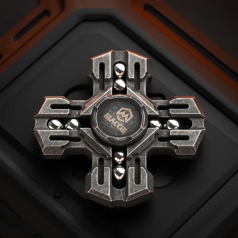Mackie Titanium Alloy Four-leaf Fidget Gyro EDC Finger Spinning Best Stress Relief Toy Adult Leisure Entertainment Desk Toy