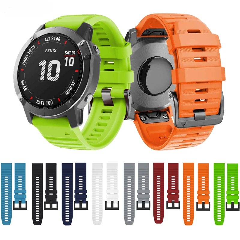 Cinturino Per Orologio Premium Garmin Fenix 6X Fenix 6 Fenix 6S Cinturino Di Ricambio In Silicone Per Cinturino Fenix 6 Pro/Fenix 6X Pro