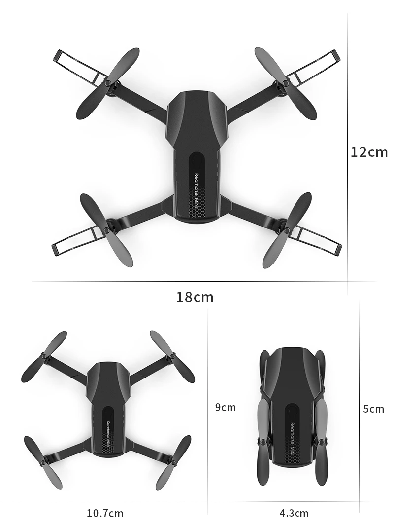 XIAOKEKE Folding Quadcopter Drone, 2.4 GHz Portable WiFi Drone with Remote  Control with 4K Dual Camera, Real-time Transmission RC Quadcopter for Drone  Enthusiasts (2 Batteries) : : Toys