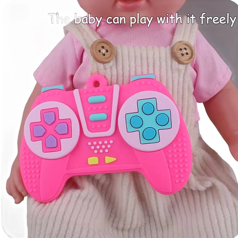 New Baby Chew Teething Game Controller Shape Silicone Teething Toy for Babies 6-12 Months Gifts Sensory Educational 5