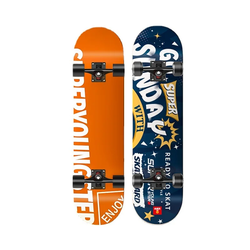 

Beginner Teen Skateboarding Child Adult Double Warp Professional Short-board Four-wheeled Scooters 6 To 12 Years Old
