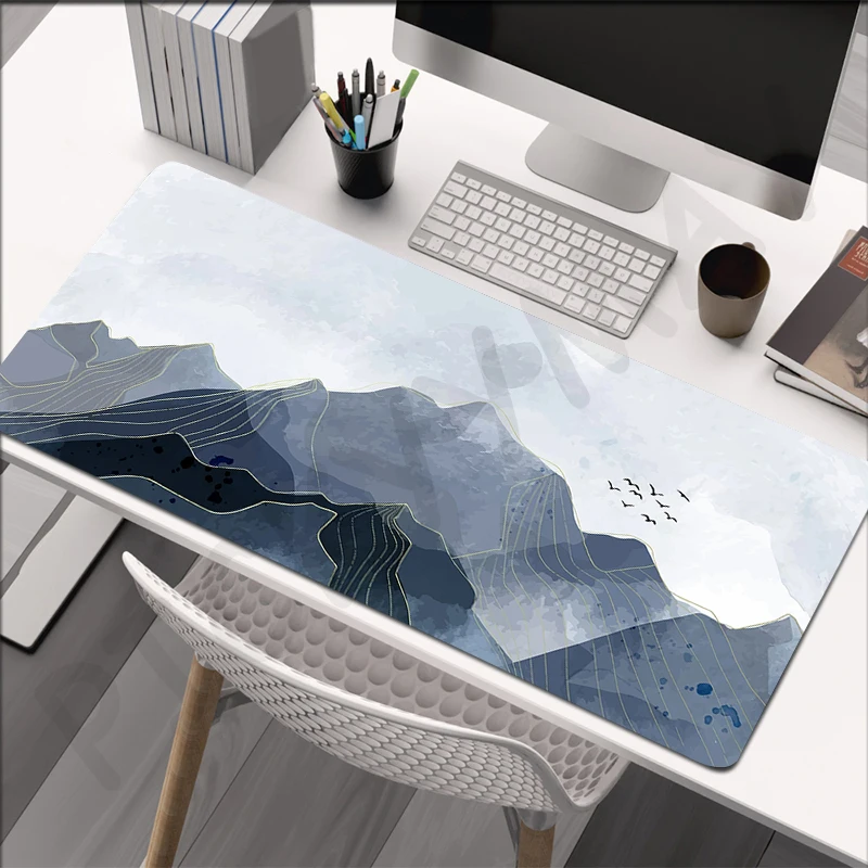 중국 전통 그림 게이밍 마우스 패드, 대형 마우스 패드, 게이머 고무 매트, 회사 책상 패드, 선물용 디자인, 40x90