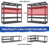 48" W Garage Shelving 2750LBS Heavy Duty Garage Storage 5 Tier Adjustable Metal Storage Shelves Industrial Shelving 6