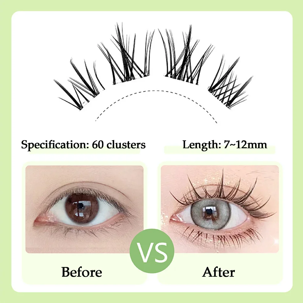 Description Picture 3 of itemSelf-adhesive Lash Tufts Stemless lash clusters Sweet Girl Style Fake Eyelashes Glue-free Eyelashes Noglue Manga Lash Clusters