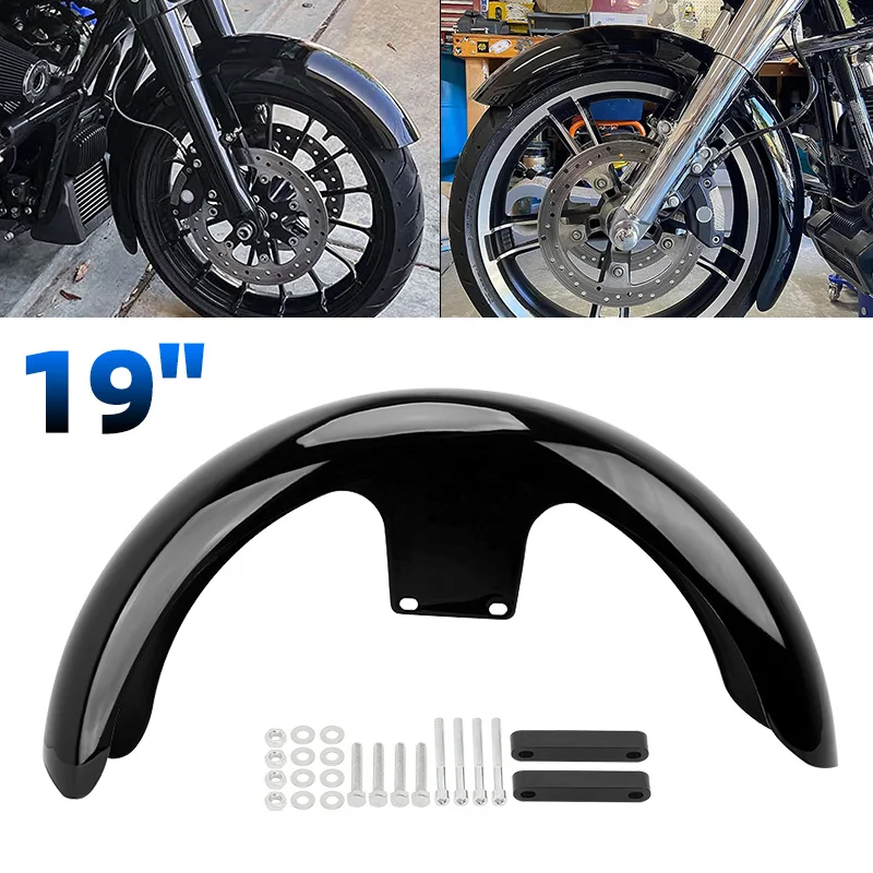 Accessori Moto Per Harley Touring Electra Street Glide Road King Ultra Custom Baggers Black 19 "Wheel Wrap Parafango Anteriore