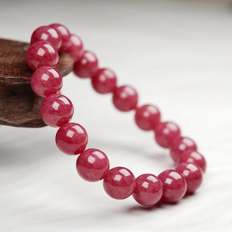 

7A Natural Rhodonite Stone Bracelet Crystal Ornament Wholesalee