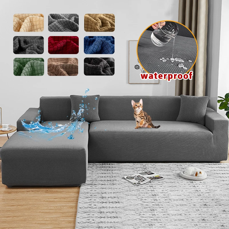 Sarung Sofa Tahan Air Sarung Sofa Sudut Elastis Divano A Sospensione Berbentuk L 1/2/3/4 Tempat Duduk Divano A Sospensione Bersekat Untuk Ruang