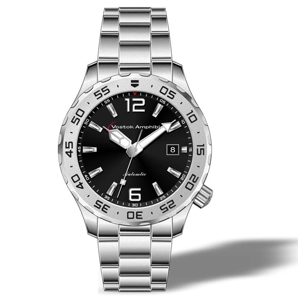 

Sports Automatic Watch Men Mechanical Wristwatches Luxury 41mm Diver Watches Miyota 8215 Movement Luminous Clock VOSTOK AMPHIBIA