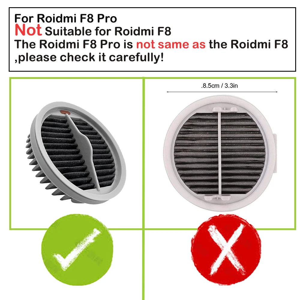 2Pcs Hepa Filter For Roidmi Xiaomi NEX X20 X30 S2 F8 Pro Handheld