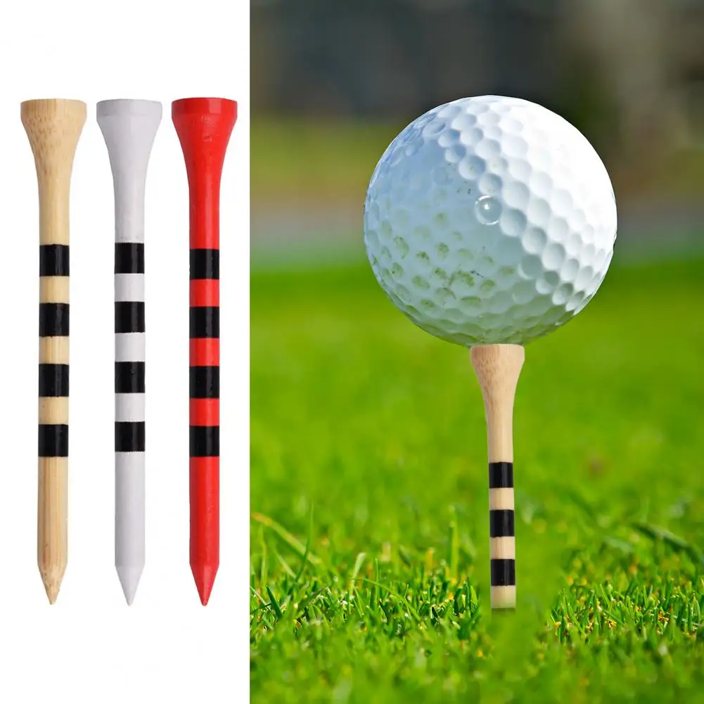 

20Pcs Golf Tee Striped Increase Flight Distance Low-Resistance Tip 70/83mm Practice Training Golf Ball Holder Golf Training