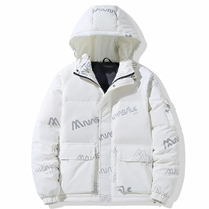 Down jacket short thickened warm men and women the same winter new youth bright face thickened white duck down coat